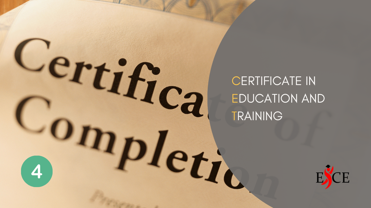 LEVEL 4 CERTIFICATE IN EDUCATION AND TRAINING